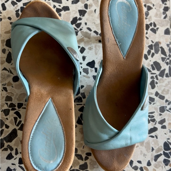 Candie's Shoes - Women's Blue Slide Sandals Candie’s